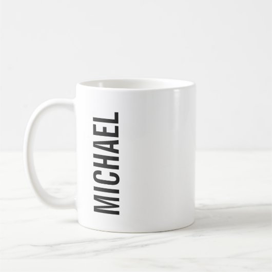 Moderner Personalisierter Name Kaffeezubereitung T Kaffeetasse (Links)