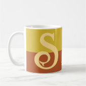 Moderner Personalisierter Name Letter Erntedank Kaffeetasse (Links)