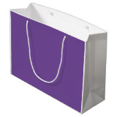 Moderner Personalisierter Name Lila Valentinstag Große Geschenktüte (Rückseite Schrägansicht)