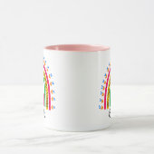 Moderner Personalisierter Name mit Regenbogen Tasse (Zentrum)