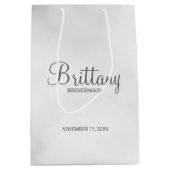 Moderner Personalisierter Name Mittlere Geschenktüte (Vorderseite)