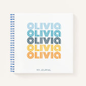 Moderner Personalisierter Name Notizblock (Vorderseite)