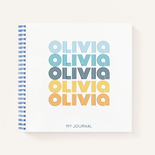 Moderner Personalisierter Name Notizblock (Vorderseite)