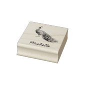 Moderner Personalisierter Name Peacock Gummistempel (Stempel)