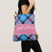 Moderner Personalisierter Name Tartan Hochzeitsjun Tasche (Von Nahem)