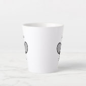 Moderner Personalisierter Name Tennis Milchtasse (Vorderseite)