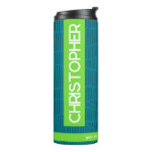 Moderner Personalisierter Name Thermal Tumbler Thermosbecher (Nach links gedreht)