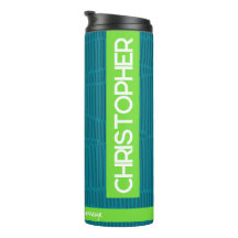 Moderner Personalisierter Name Thermal Tumbler