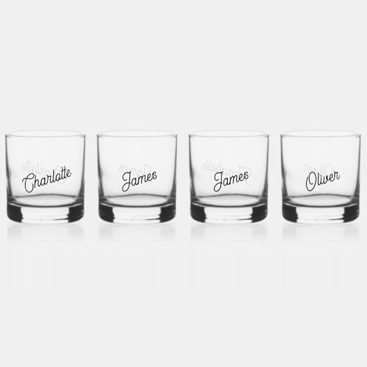Moderner Personalisierter Name Whiskyglas (Hinten)