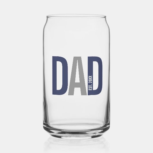 Moderner Personalisierter Navy-Vater etabliert Dosenglas (Vorderseite)