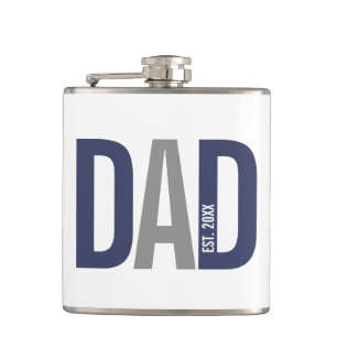 Moderner Personalisierter Navy-Vater etabliert Flachmann