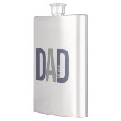 Moderner Personalisierter Navy-Vater etabliert Flachmann (Links)