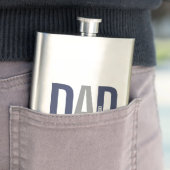 Moderner Personalisierter Navy-Vater etabliert Flachmann (Beispiel)