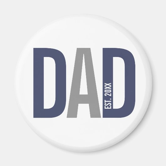 Moderner Personalisierter Navy-Vater etabliert Magnet (Vorne)