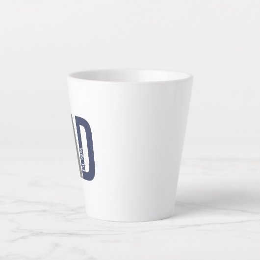 Moderner Personalisierter Navy-Vater etabliert Milchtasse (Vorderseite)
