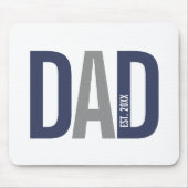 Moderner Personalisierter Navy-Vater etabliert Mousepad (Vorne)