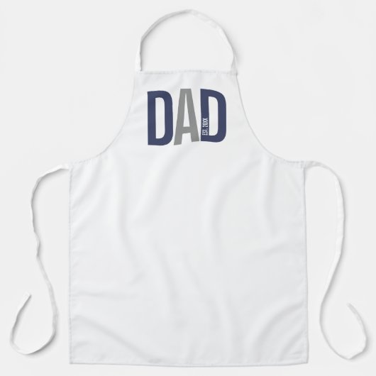 Moderner Personalisierter Navy-Vater etabliert Schürze (Vorderseite)