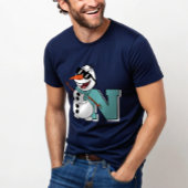 Moderner Personalisierter Niedlicher Schneemann Wi T-Shirt