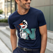 Moderner Personalisierter Niedlicher Schneemann Wi T-Shirt