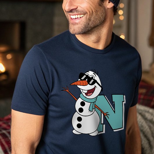 Moderner Personalisierter Niedlicher Schneemann Wi T-Shirt