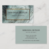 Moderner, Personalisierter persönlicher Goldener R Visitenkarte (Vorne/Hinten)