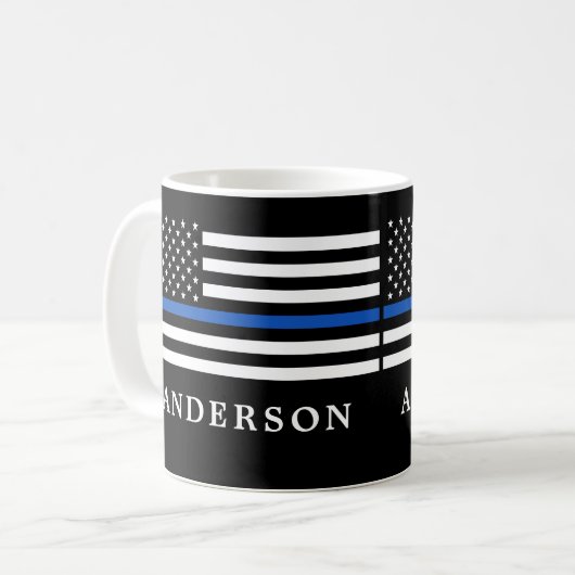 Moderner Personalisierter Polizeibeamter für Thin Kaffeetasse (Vorderseite Links)