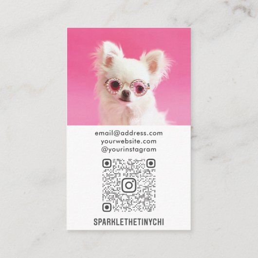 Moderner Personalisierter QR-Code für 4 Fotomateri Visitenkarte (Rückseite)