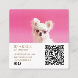 Moderner Personalisierter QR-Code für doppeltes Fo Quadratische Visitenkarte