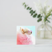 Moderner Personalisierter QR-Code für doppeltes Fo Quadratische Visitenkarte (Stehend Vorderseite)