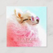 Moderner Personalisierter QR-Code für doppeltes Fo Quadratische Visitenkarte (Vorderseite)