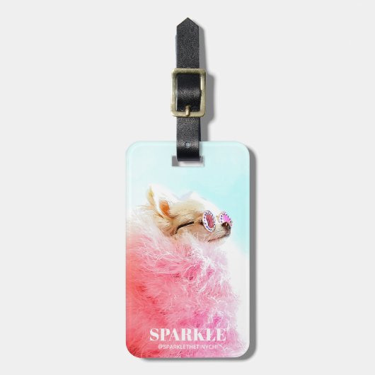 Moderner Personalisierter QR-Code mit doppeltem Fo Gepäckanhänger (Vorderseite vertikal)