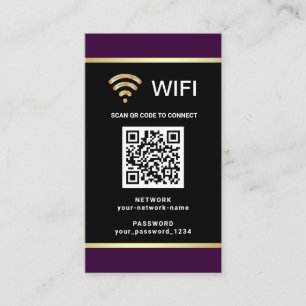 Moderner personalisierter QR-Code Wifi-Netzwerk-Pa Visitenkarte