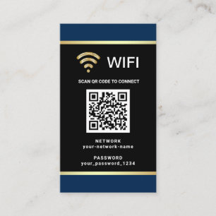 Moderner personalisierter QR-Code Wifi-Netzwerk-Pa Visitenkarte