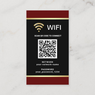 Moderner personalisierter QR-Code Wifi-Netzwerk-Pa Visitenkarte