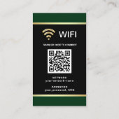 Moderner personalisierter QR-Code Wifi-Netzwerk-Pa Visitenkarte (Rückseite)