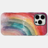Moderner Personalisierter Regenbogen Case-Mate iPhone Hülle (Rückseite (Horizontal))
