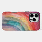 Moderner Personalisierter Regenbogen iPhone Hülle (Rückseite (Horizontal))