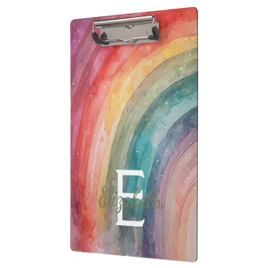 Moderner Personalisierter Regenbogen Klemmbrett (Links)