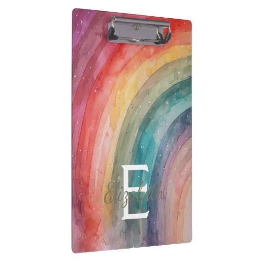 Moderner Personalisierter Regenbogen Klemmbrett (Rechts)
