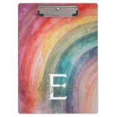 Moderner Personalisierter Regenbogen Klemmbrett (Vorderseite)