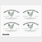 Moderner Personalisierter rustikaler Landbesitzer Rechteckiger Aufkleber (Blatt)