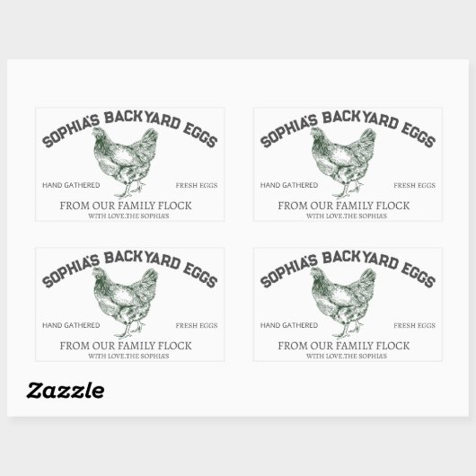 Moderner Personalisierter rustikaler Landbesitzer  Rechteckiger Aufkleber (Blatt)