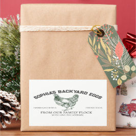 Moderner Personalisierter rustikaler Landbesitzer Rechteckiger Aufkleber