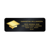 Moderner Personalisierter Schwarz/Gold-Abschluss (Vorne)