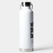 Moderner Personalisierter Schwarzer Farbtext Trinkflasche (Vorderseite)