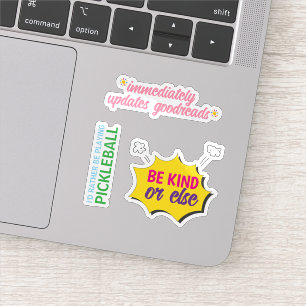Moderner Personalisierter, sonniger Spaß Farbtext Aufkleber