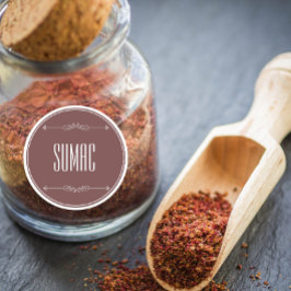 Moderner Personalisierter Sumac-Violett-Weißtext Runder Aufkleber