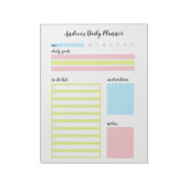 Moderner Personalisierter Tagesplaner Notizblock (Rotiert)