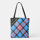 Moderner Personalisierter Tartan-Lehrer Vielen Dan Tasche (Rückseite)