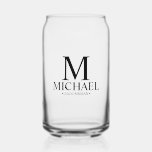 Moderner Personalisierter Trauzeuge Dosenglas<br><div class="desc">Moderne Geschenke für Personalisierten Trauzeuge mit personalisierten Monogramm,  Trauzeuge und Titel im klassischen Serif-Schriftart-Stil. Auch perfekt für Trauzeuge,  Vater der Braut und mehr.</div>